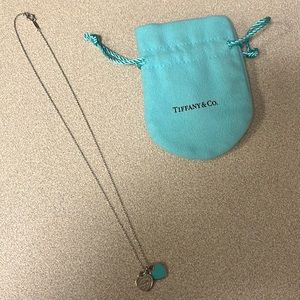 Tiffany blue double heart tag pendant, mini